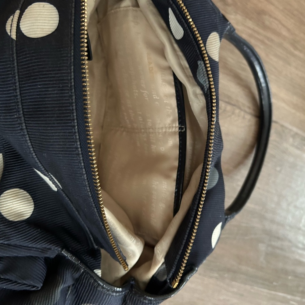 Kate Spade EUC storybook lining Black Polka Dot Women's Bag - Picture 4 of 7